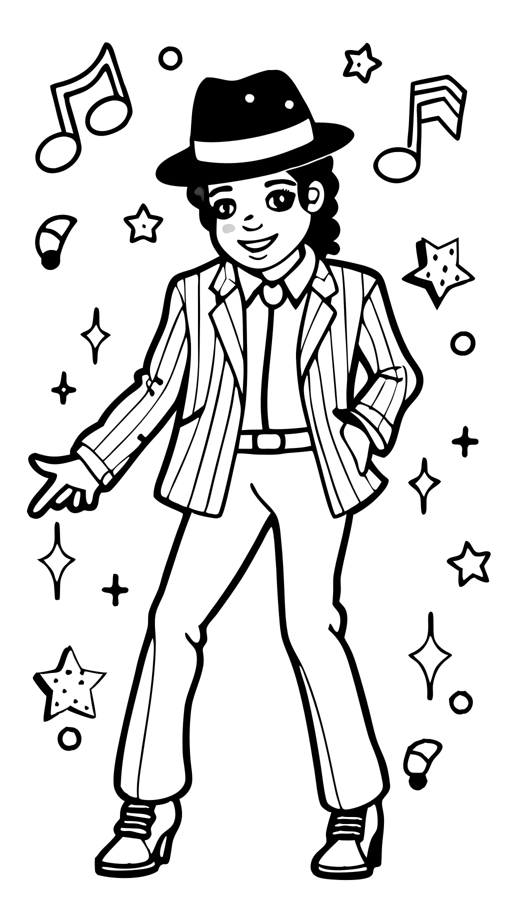 Página para colorear de Michael Jackson